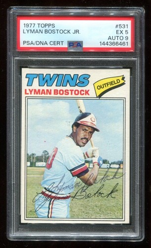 1977 topps 531 lyman bostock - topps,
