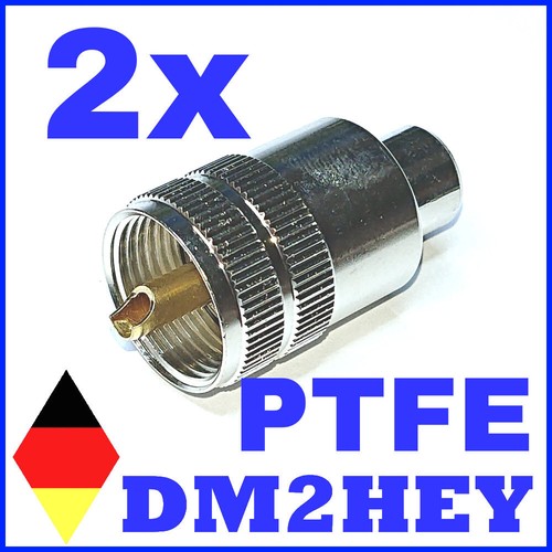 Pl259 ptfe uhf maschio - 2x,